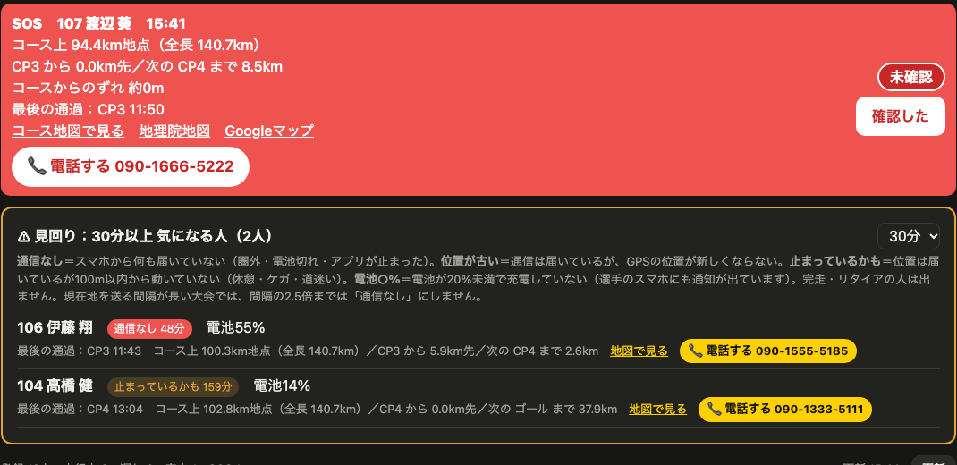 SOSと見回り